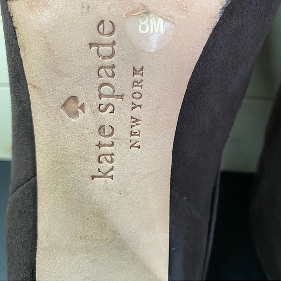 Kate Spade Bison Booties Women's Size 8 Shoes M Suede Leather Cuffed Boot - Picture 10 of 11